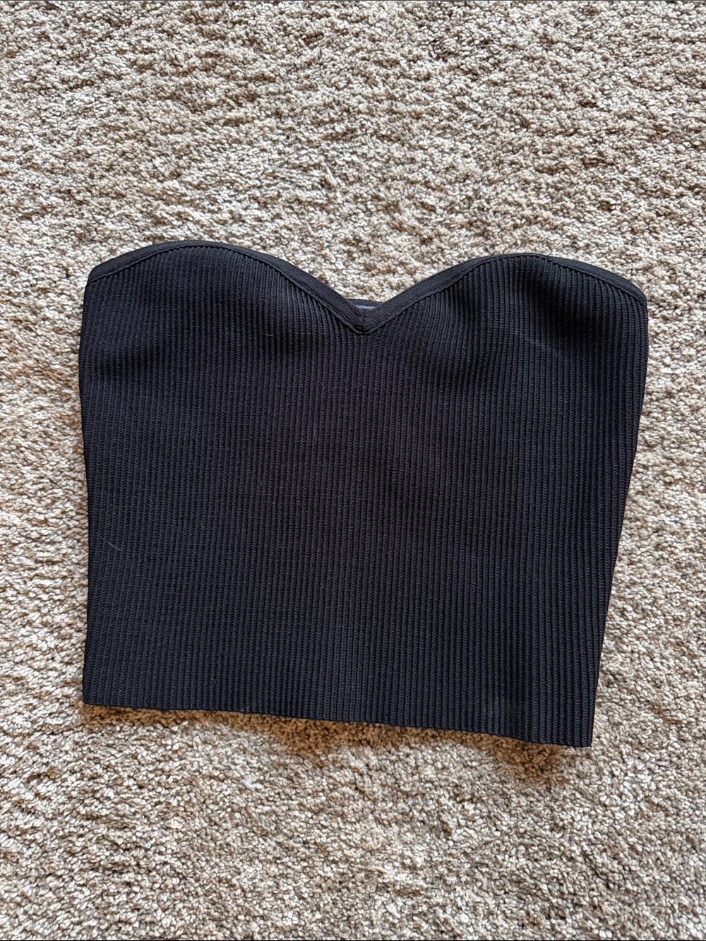 Babaton Sweetheart Ribbed Tube Top size M